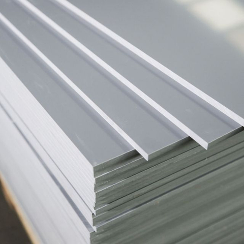End&uuml;striyel imalat i&ccedil;in 4x8 gri sert PVC levha